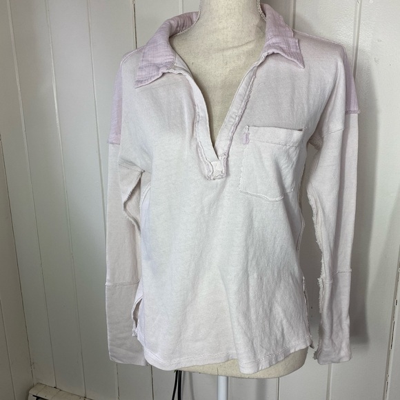 Free People Tops - Women’s Free People Long Sleeve Collar Top Size XS